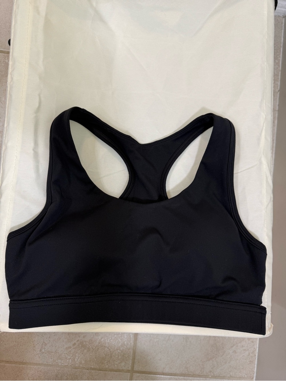 P'tula Black Racerback Sports Bra with Secure Underband
